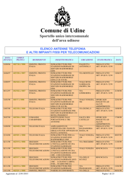 Elenco antenne - Comune di Udine