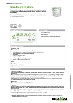 Keradecor eco White - the Kerakoll products area