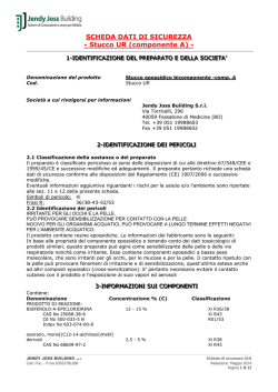 SCHEDA DATI DI SICUREZZA - Stucco UR (componente A) -