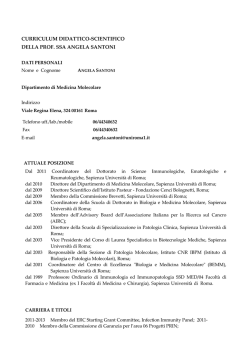 Scarica il CV - Istituto Pasteur