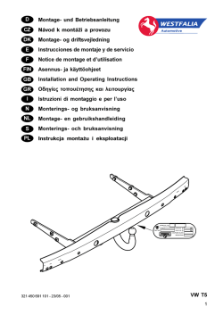 VW T5 D Montage- und Betriebsanleitung N&aacute;vod k mont&aacute;ži a