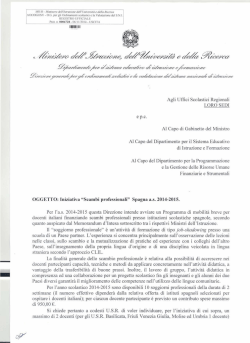 nota ministeriale MIUR AOODGOSV 6728 del 6/11/2014