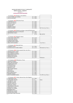 LICEO GINNASIO STATALE &ldquo;M. BURATTI&rdquo; Indirizzo Classico
