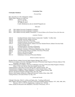 Curriculum Vitae - Department of French and Italian