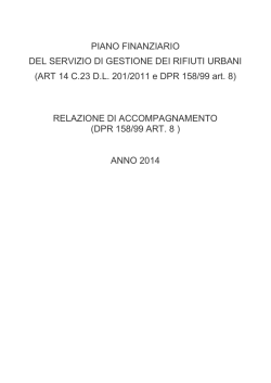 Relazione Piano Finanziario 2014