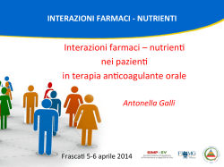 Antonella Galli Interazioni farmaci
