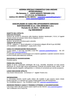 DISCIPLINARE DI GARA PER AFFIDAMENTO SERVIZIO