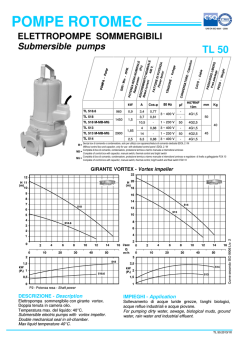 scheda serie tl - Pompe Rotomec Srl