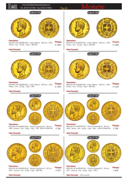 Monete - Alex Numismatica e Filatelia srl.