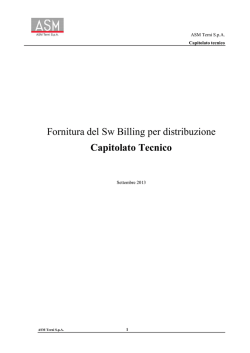 Fornitura del Sw Billing per distribuzione