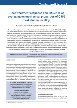 Heat treatment response and influence of overaging on