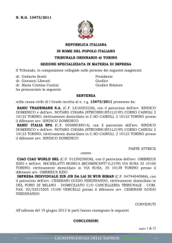 scarica la sentenza - Giurisprudenza delle imprese