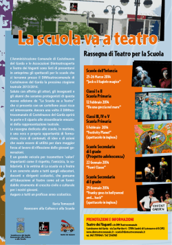 La scuola va a teatro - Utopia Teatro Ragazzi