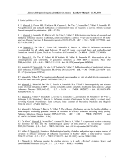 Elenco delle pubblicazioni scientifiche in extenso