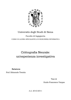 Tesi di Guido Francesco Vargas - Università degli Studi di Siena