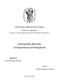 Tesi di Guido Francesco Vargas - Universit&agrave; degli Studi di Siena