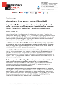Il comunicato Minerva Omega Group alla conferenza