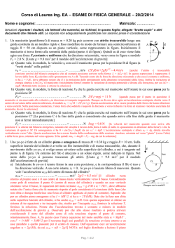 soluzioni e commenti - Dipartimento di Fisica