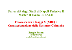 xrf - MASTER REACH - Università degli Studi di Napoli Federico II