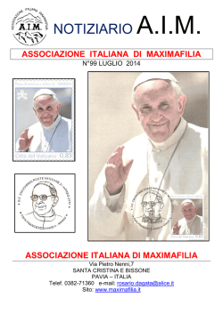 N&deg; 99 Luglio 2014 - AIM - Associazione Italiana di Maximafilia
