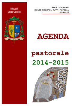 AGENDA pastorale 2014-2015 - Diocesi di Locri