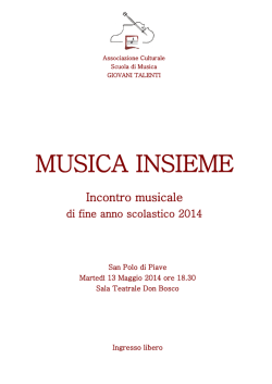 programma della serata