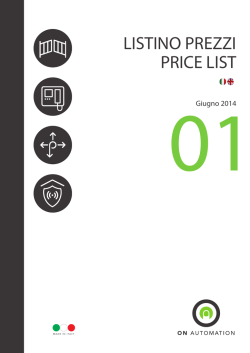 LISTINO PREZZI PRICE LIST