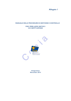 Integrazioni alla Descrizione del sistema di gestione e