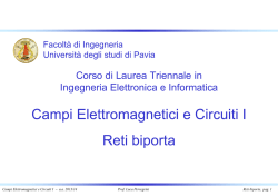 Reti biporta - Universit&agrave; degli studi di Pavia