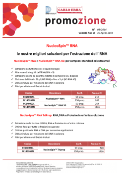 NucleoSpin&trade; RNA le nostre migliori soluzioni per l