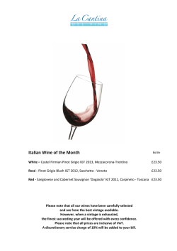 Italian Wine of the Month - La Cantina Del Vino Restaurant