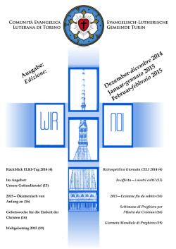 Lettera comunitaria - Chiesa Evangelica Luterana in Italia