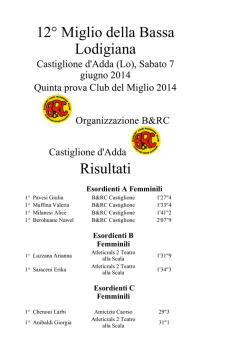 classifica - Podismo Lombardo