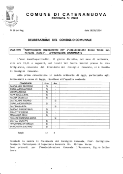 Emendamento Tari - Comune di Catenanuova
