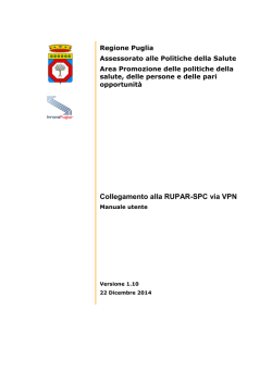 Collegamento alla RUPAR-SPC via VPN