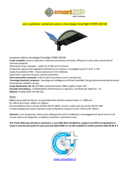 Lampione SmartLight KYRO1 80 Voci di Capitolato
