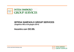 INTESA SANPAOLO GROUP SERVICES Incontro