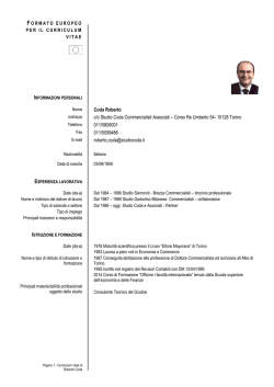 Curriculum (Pdf) - Societ&agrave; Metropolitana Acque Torino SpA