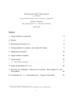 Alberto Zanardo, Costruzione della struttura dei Numeri Reali