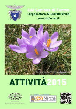 Programma Attivit&agrave; 2015