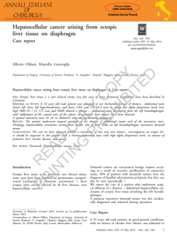 Hepatocellular cancer arising from ectopic liver tissue on diaphragm