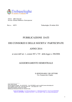 Agg.to Societ&agrave; Partecipate ott. 2014