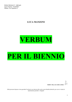 Verbum – corso di latino per prima liceo quarta ginnasio