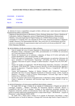 Elenco - Universit&agrave; degli Studi di Napoli Federico II