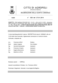 CITT&Agrave; DI AGROPOLI - Comune di Agropoli