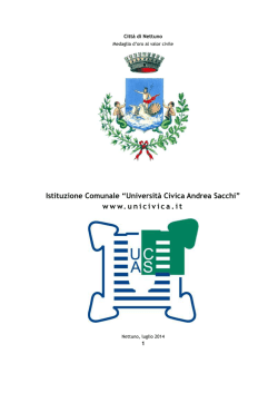 Ordine degli Studi - Universit&agrave; Civica Andrea Sacchi