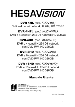 DVR a 4 canali H.264 D1 network HD 320GB