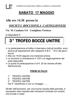 Gioved&igrave; 19 aprile - Unitre San Raffaele - Gassino