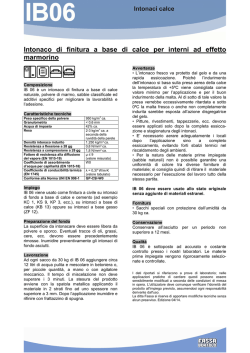 Intonaco di finitura a base di calce per interni ad