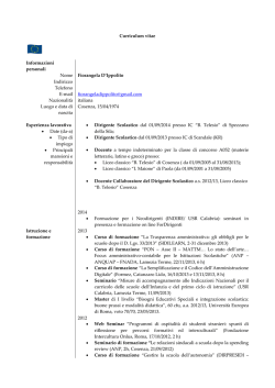 curriculum DS - ISTITUTO COMPRENSIVO "B. TELESIO"